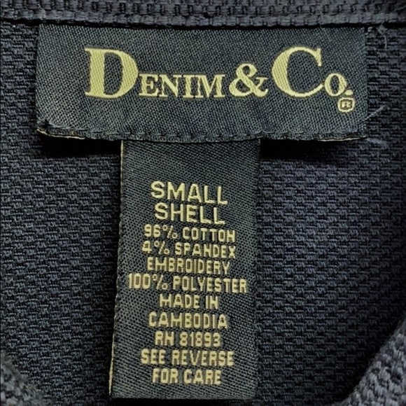 Denim & Company Jacket Size S Embroidered flowers - Picture 4 of 6